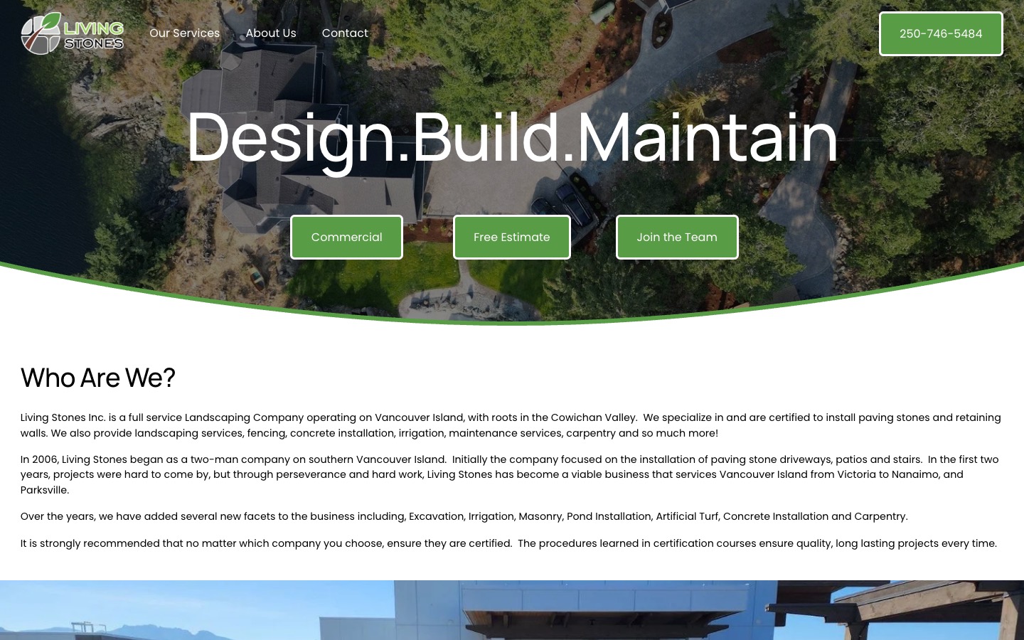 The current homepage